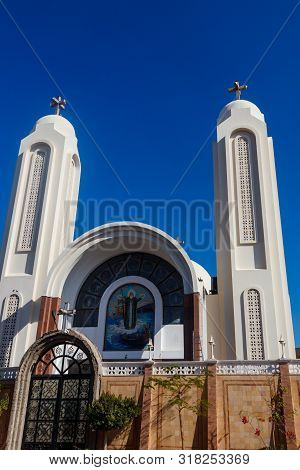 Facade Of Coptic Orthodox Church In Hurghada, Egypt
