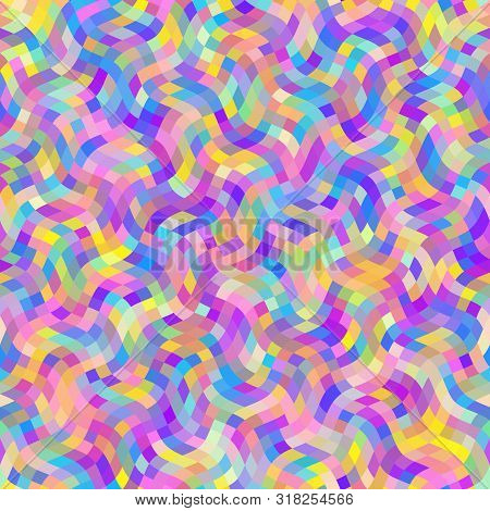 Geometric Wavy Abstract Pattern. Polygonal Square Background.