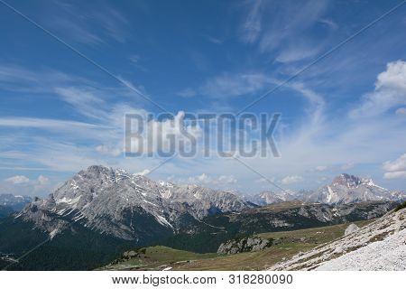Beautiful View Of Natural Park Tre Cimе. Dolomites, Italy