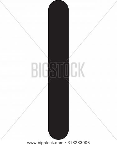Ancient Scandinavic Rune Ice. Viking Futhark Alphabet. Flat Black Line Icon. Graphic Element. Vector