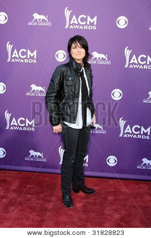 LAS VEGAS - APR 1: Sonia Leigh přijde v roce 2012 akademie Country Music Awards v MGM Grand Gar