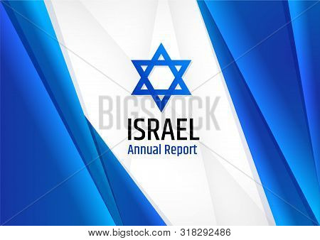 Israeli Corporate Business Abstract Template. Brochure Cover Design, Modern Layout, Annual Report, P