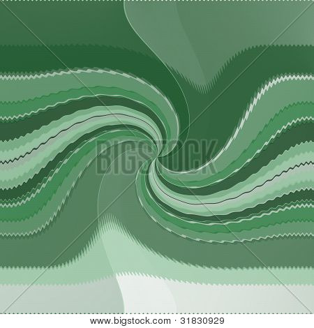 Abstracte kunst, groene golven en lijnen