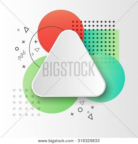 Flat Dynamic Background Design. Colorful Geometric Frame