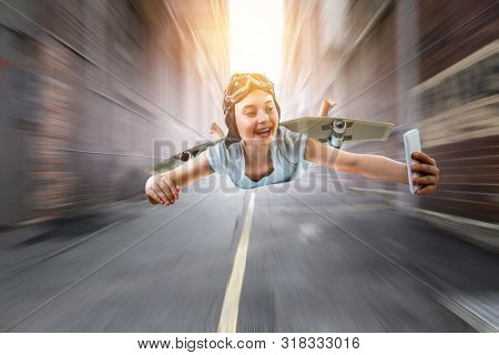 Fly with self-made plane wing