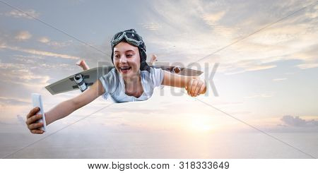 Fly with self-made plane wing