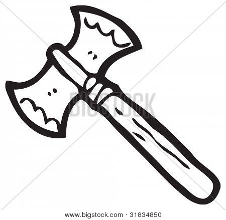 Cartoon battleaxe