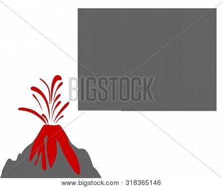 Detailed And Accurate Illustration Of Map Of Colorado With Volcano