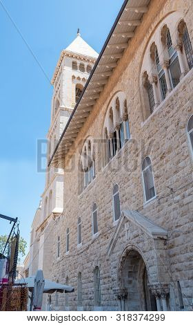 Jerusalim Church Architecture Holy Place. Israel Stock Photo