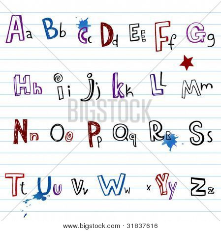 Doodle funky font