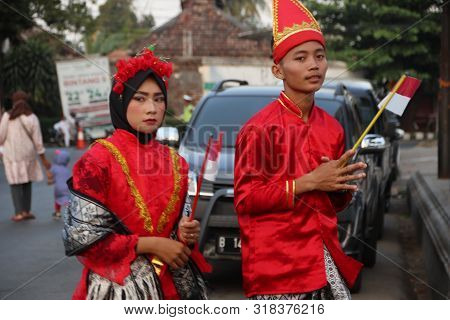 A Parade Of Traditional Cultural Costumes By Young People At The 74th Republic Of Indonesia Annivers