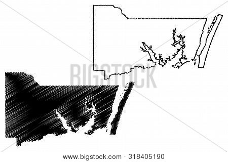 Kleberg County, Texas (counties In Texas, United States Of America,usa, U.s., Us) Map Vector Illustr