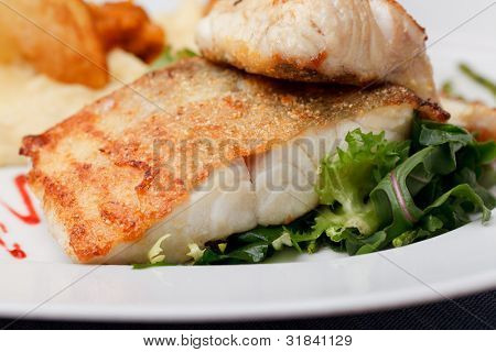 pečený candát filet s bramborovou kaší