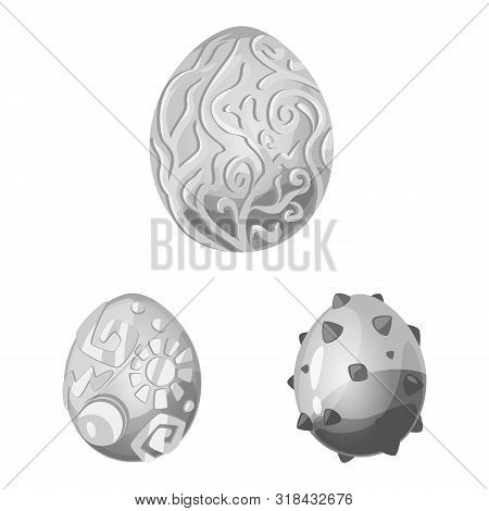 Vector Design Of Monster And Fantasy Icon. Set Of Monster And Big Stock Vector Illustration.