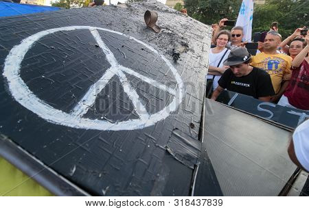 Bucharest, Romania - August 10, 2019: Davide Martello Plays The Piano During The 