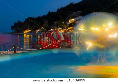 Night At Moscenisca Draga Beach In Croatia