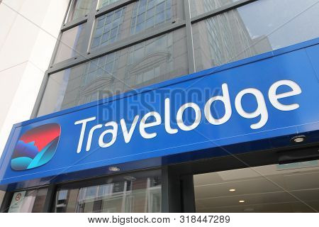 London England - June 2, 2019: Travelodge Hotel Uk