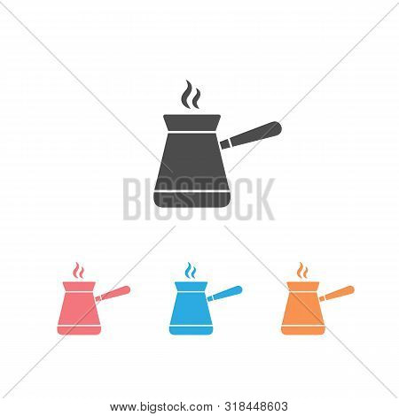Jezve Turkish Coffe Pot Icon Set. Vector
