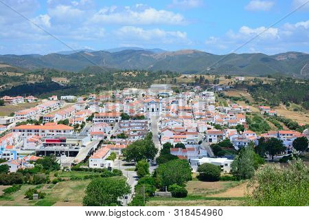 View Of Aljezur In Portugal From Aljezur Castle