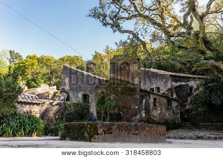 Medieval Cloister Of The Capuchin Monastery In Portugal