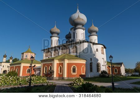 Assumption Cathedral In Tikhvin Assumption (bogorodichny Uspensky)   Monastery,  Tikhvin, Russia