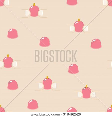 Acne Pattern Seamless. Pimple Background. Whelk Ornament. Vector Illustration