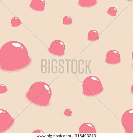 Acne Pattern Seamless. Pimple Background. Whelk Ornament. Vector Illustration