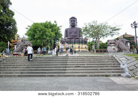 Changhua, Taiwan - July 13th, 2019: Changhua Great Buddha Statue of Bagua Mountain, Changhua city, Taiwan, Asia
