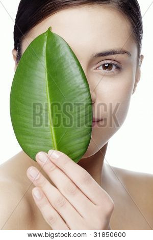 fris gezicht met natuurlijke make-up, geen filters die worden gebruikt op de huid