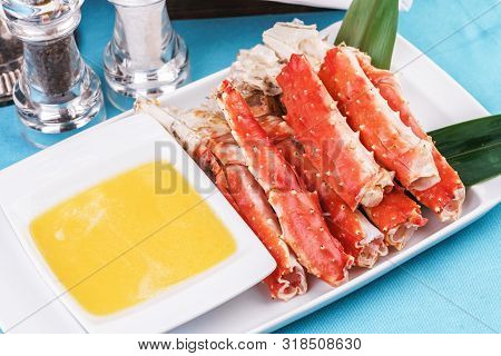 Mediterranean Dish.crab Meat With Creamy Butter Sauce