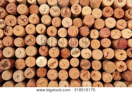 Butt Ends Of Wine Corks Background - Image