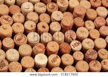 Butt Ends Of Wine Corks Background - Image