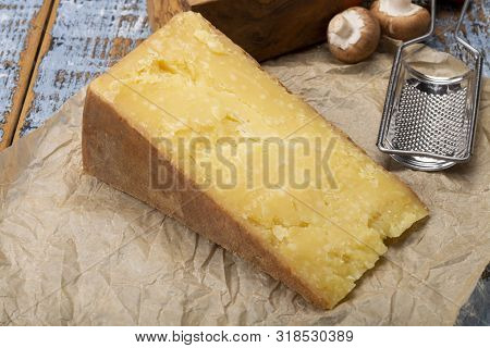 Cheese Collection, Aged Maniva Cheese From Alpine Valleys Near Mount Maniva, North Italy