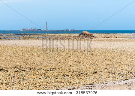 Scenic View Of Sillon De Talbert Area In Brittany