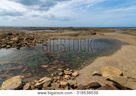 Scenic View Of Sillon De Talbert Area In Brittany