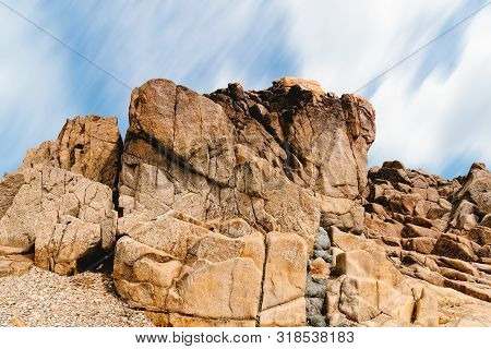 Rock Formation Against Sky In Sillon De Talbert Area