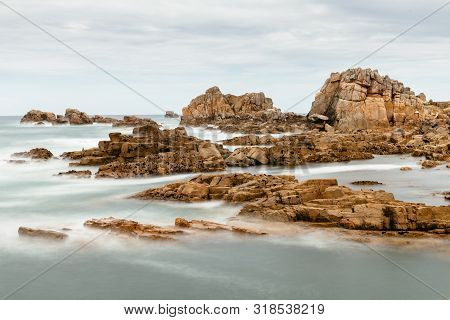 Rock Formation Against Sky In The Coast