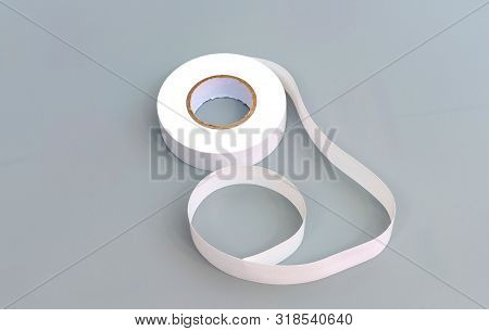 Rubber Insulator White On A Gray Background