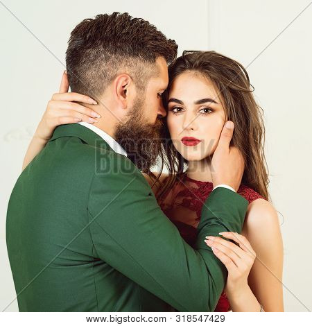 Closeup Mouths Kissing. Romantic And Love. Couple In Love. Sensual Couple Kiss. I Love You. Passion 
