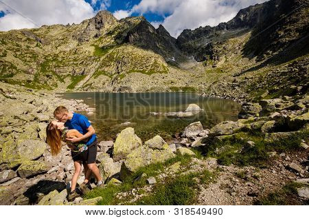 Tourists Going To Rysy Tatra Mountains