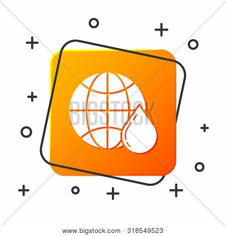 White Honeycomb Map Of The World Icon Isolated On White Background. World Bee Day. Concept Ecologica