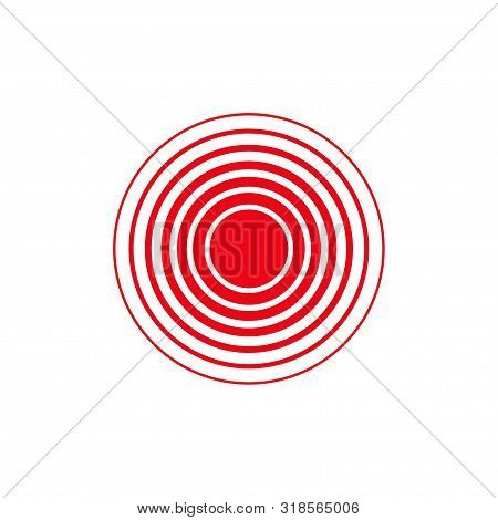 Isolated Vector Red Ring, Pain Circle, Flat