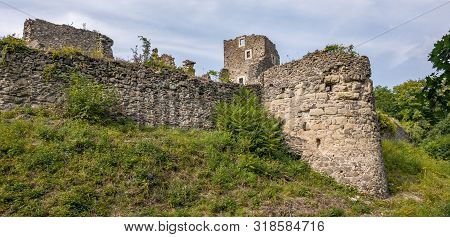 The Ruins Of Nevitsky Castle. Transcarpathia, Ukraine.