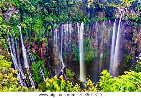 Coban Sewu Waterfalls In East Java, Indonesia