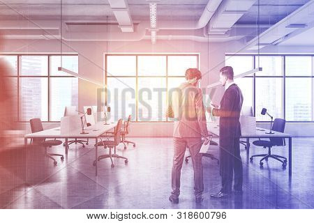 Businessmen In White Open Space Office