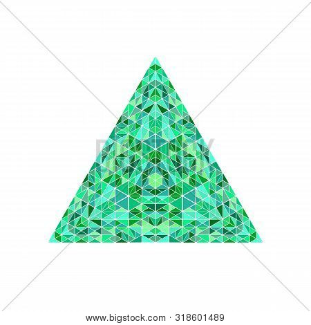 Ornate Triangular Pyramid Logo Template - Colorful Abstract Geometrical Vector Design Element