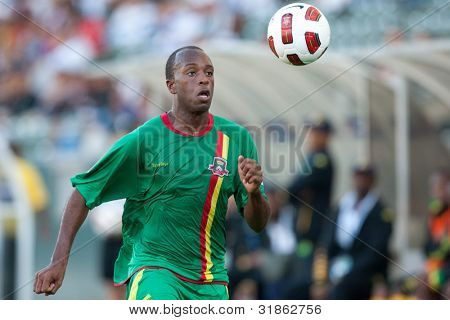 CARSON, CA. - 6 giugno: Grenada D Anthony Straker #15 in azione durante la grou CONCACAF Gold Cup 2011