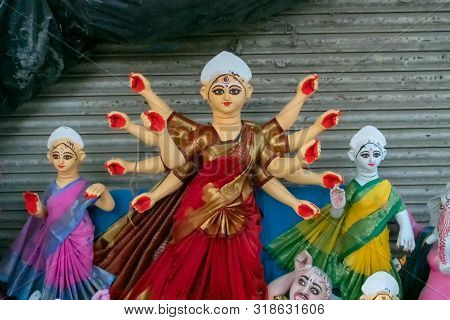 Clay Idol Of Goddess Durga