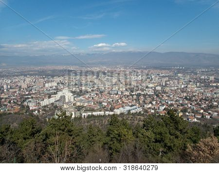 Aerial View On The City Of Skopje