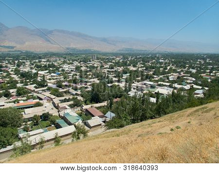 Aerial View On The City Of Panjakent In Tajikistan